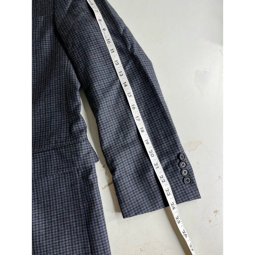 Hugo Boss Hutch3 Men 38R Blazer Wool Check Suit Jacket Coat